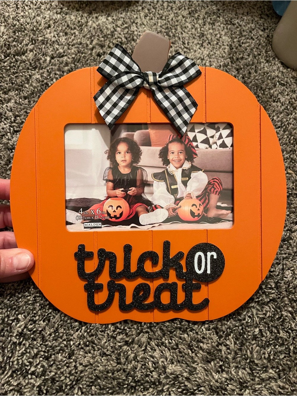 Halloween pumpkin photo frame